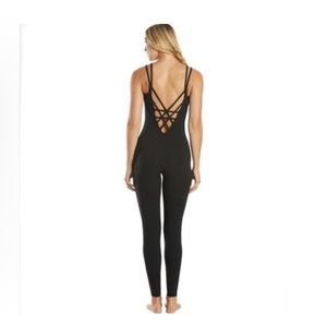 Everyday Yoga Radiant Solid Strappy Back full Body Leotard
Black Size X-Small